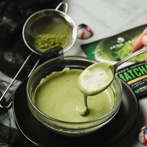 Matcha Witch Fingers Recipe melted white chocolate