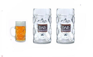 Kardinaal Registratie Stevig DAB DORTMUNDER Dimpled Beer Glass 2 x 1 Liter Stein Masskrug BNWOB Okt –  shoptillyapop.com
