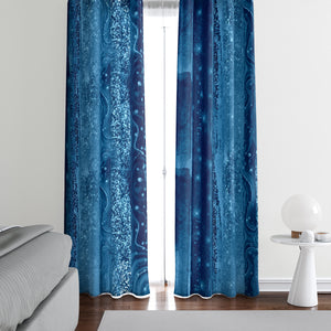 Blue Gypsy Boho Window Curtains