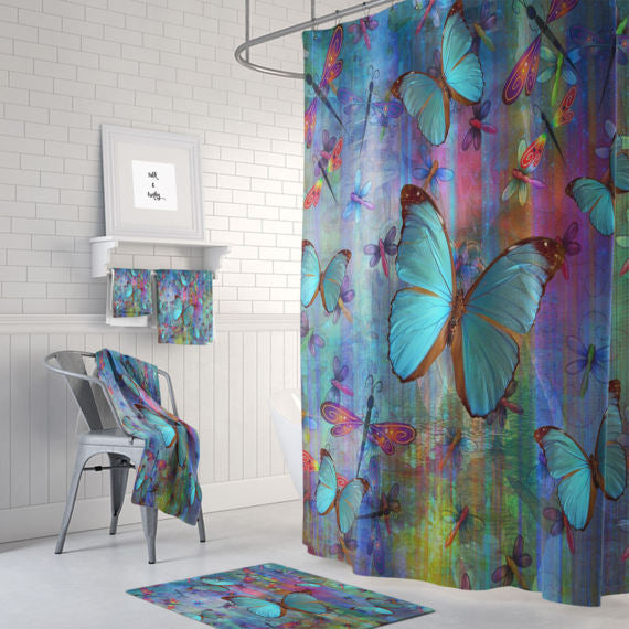 butterfly shower curtain