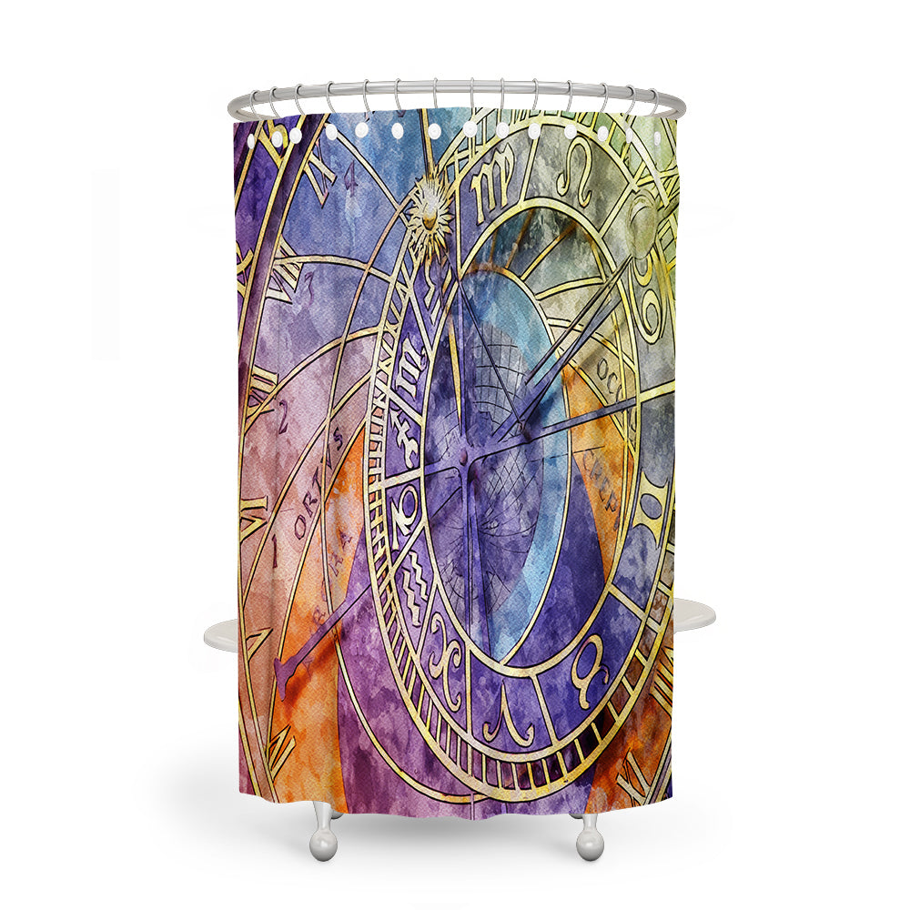 Watercolor Industrial Shower Curtain Bathroom Decor Folk N Funky