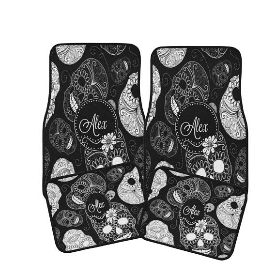 white car floor mats