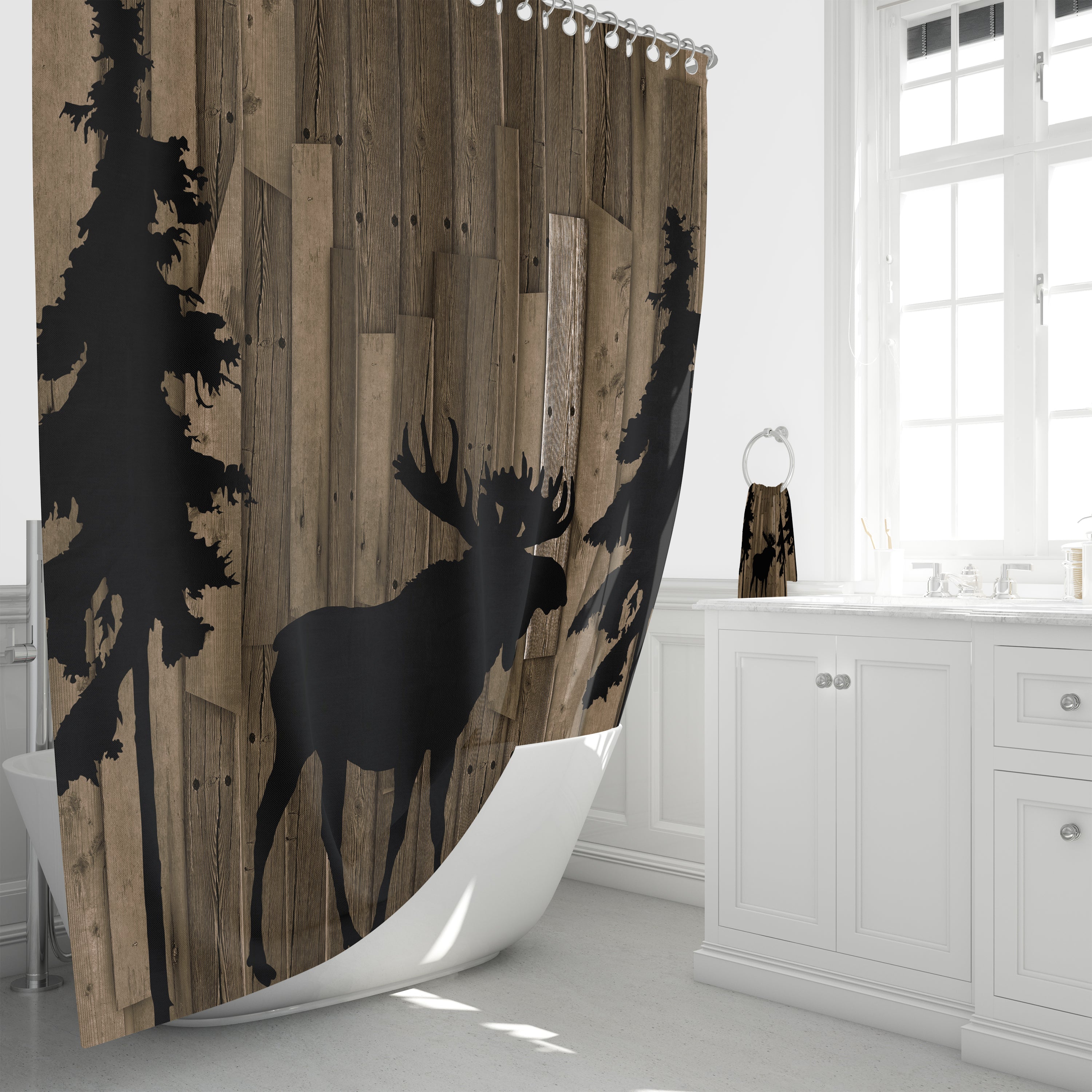 moose shower curtain