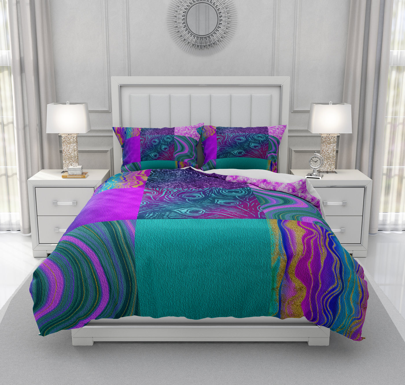 peacock bedding