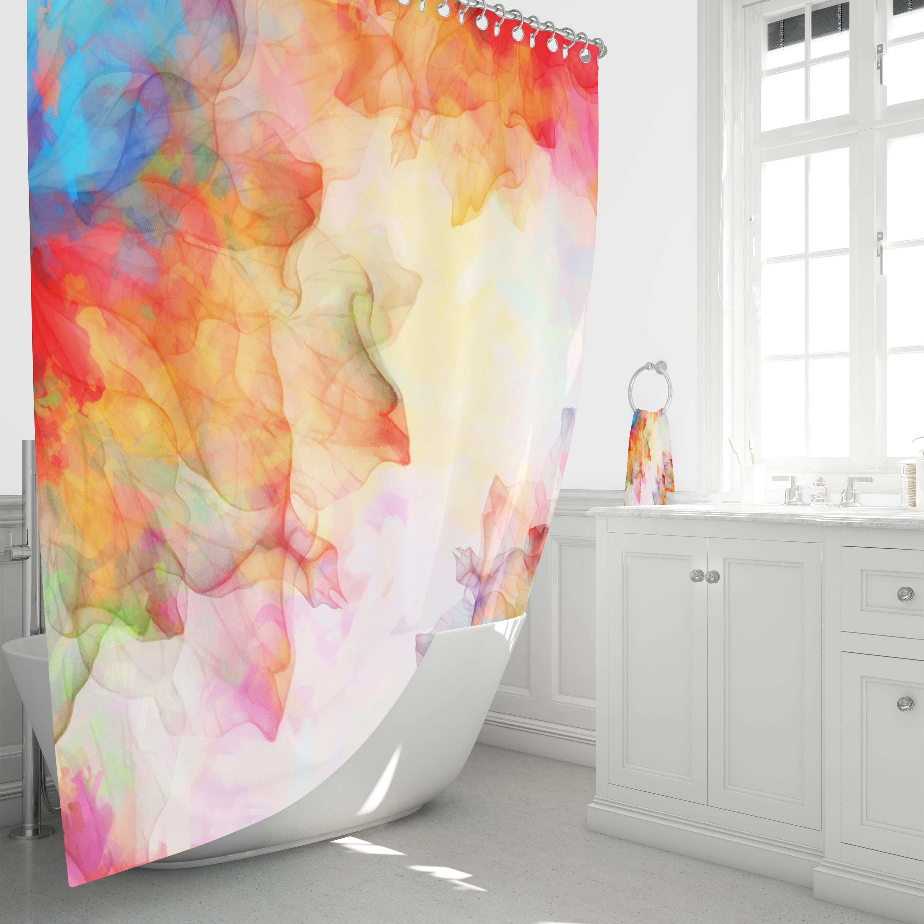 watercolor shower curtain amazon