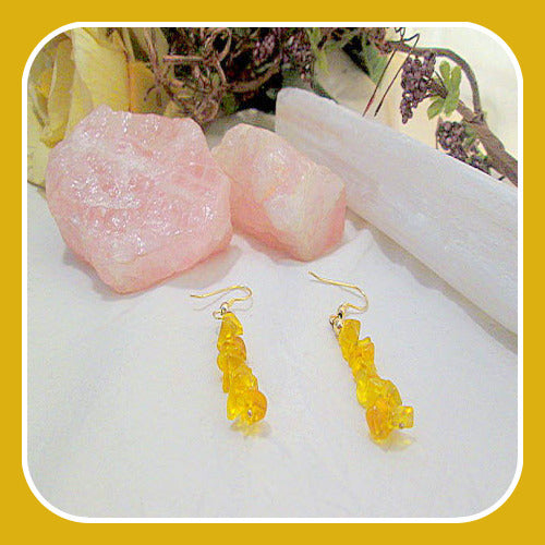 Passion & Success Citrine Chip Earrings