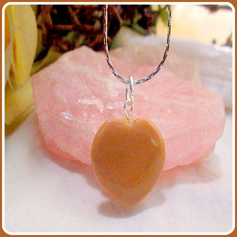 Healing Brown Jasper Heart Necklace