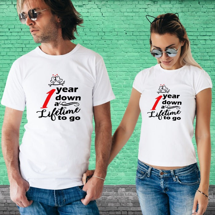 anniversary t shirts for couples india