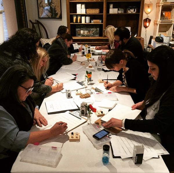 Meant to be Calligraphy Class at Becket Hitch