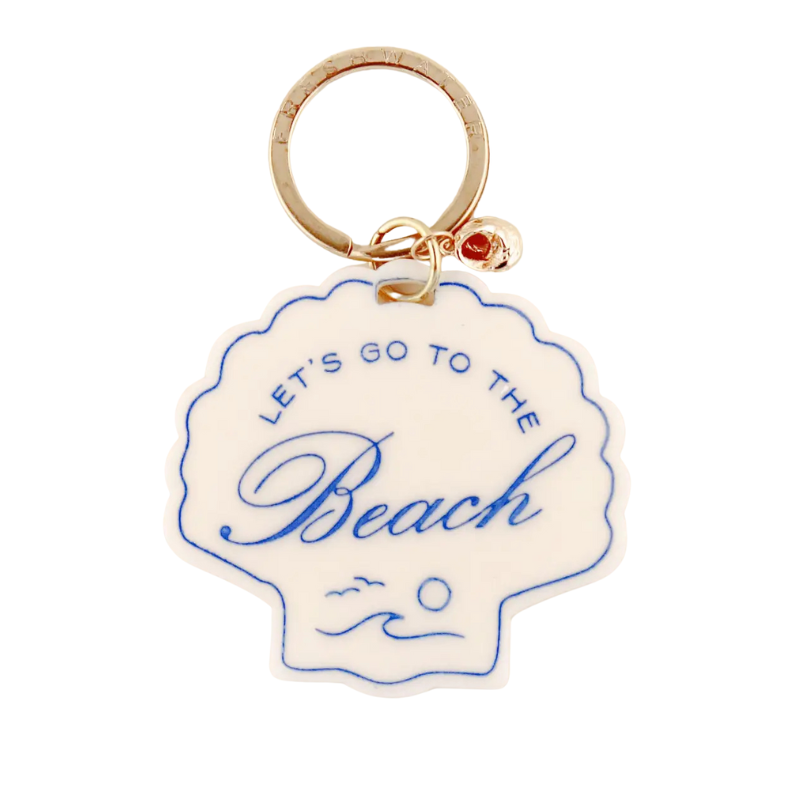 Beach Seashell Charm Keychain