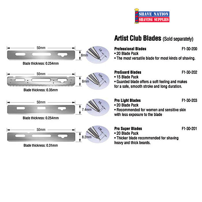 Feather PRO-GUARD Artist Club Blades 15Pk | Shave Nation Shaving