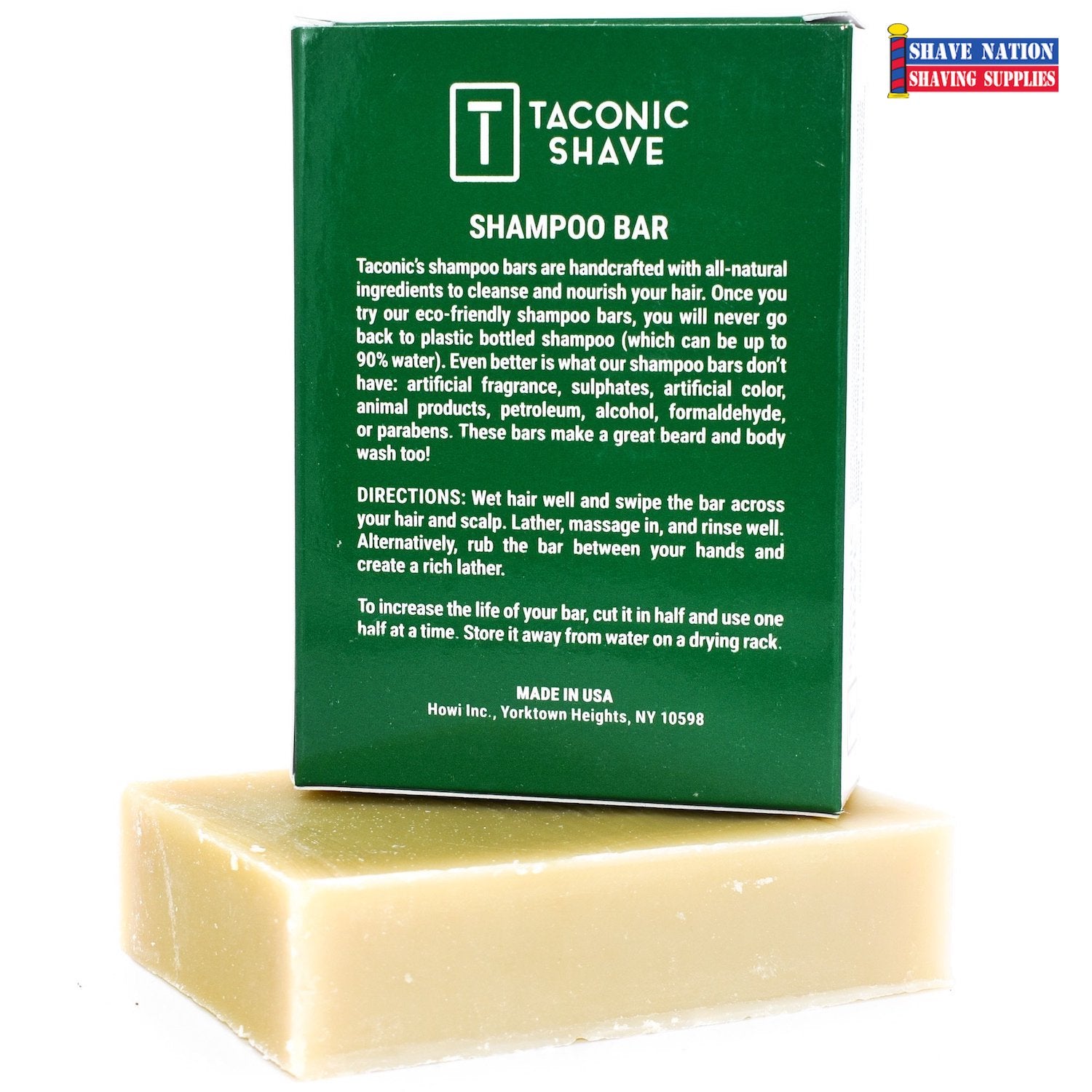 Taconic Shampoo Bar Eucalyptus Mint | Shave Nation Shaving Supplies®