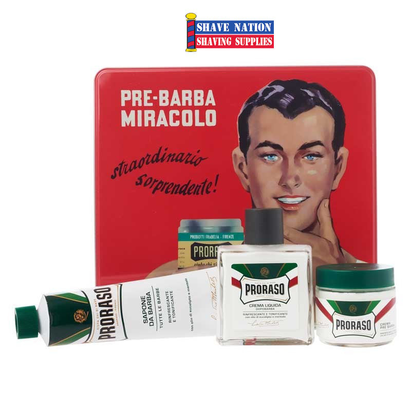 Proraso Vintage Tin Shaving Set-Refresh The Skin Formula-Gino | Shave ...