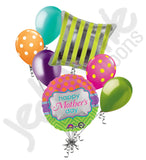 Chevron & Polka Dots Happy Mother's Day Balloon Bouquet