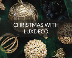 Christmas luxury table setting and decorations with Luxdeco