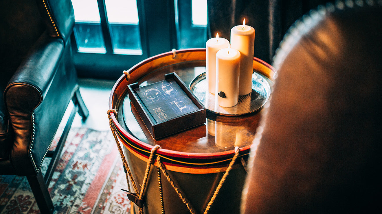 Timothy Oulton Blue Room Los Angeles Athletic Club Drum Side Table