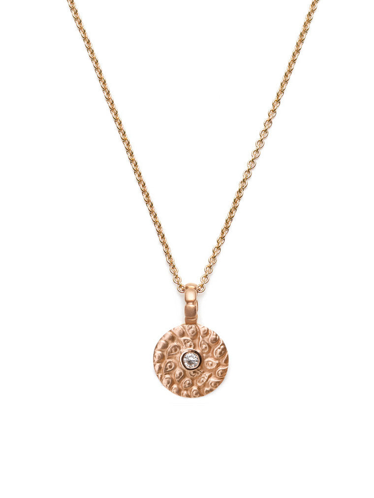 Rose Gold Diamond Charm Pendant