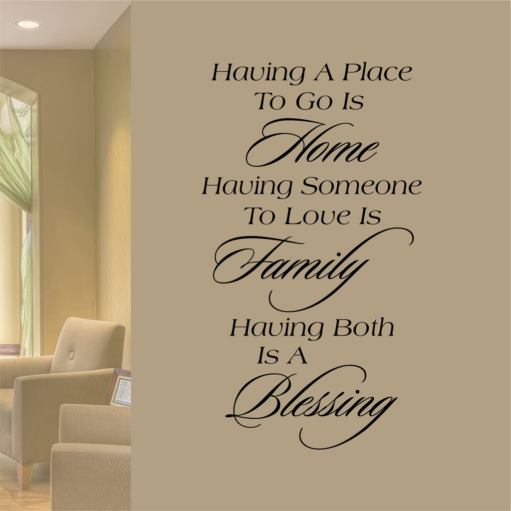  Home  Family  Blessing Decal Vinyl Wall Lettering Wall 