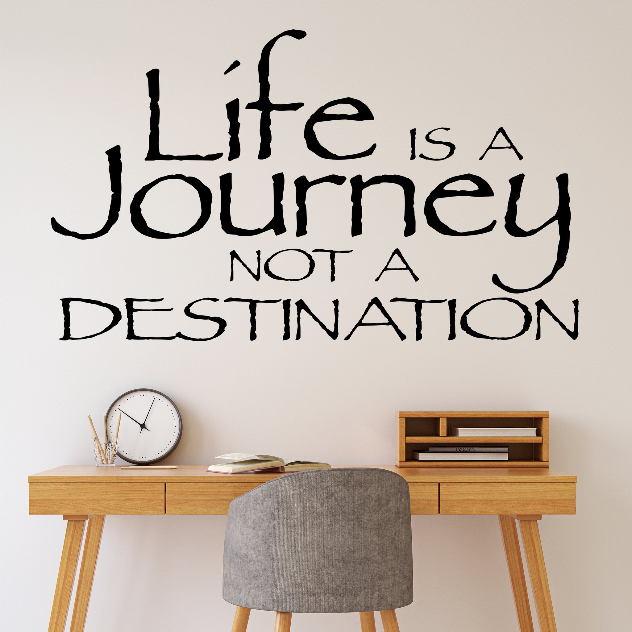 Motivational Wall Decal Life is a Journey Lettering