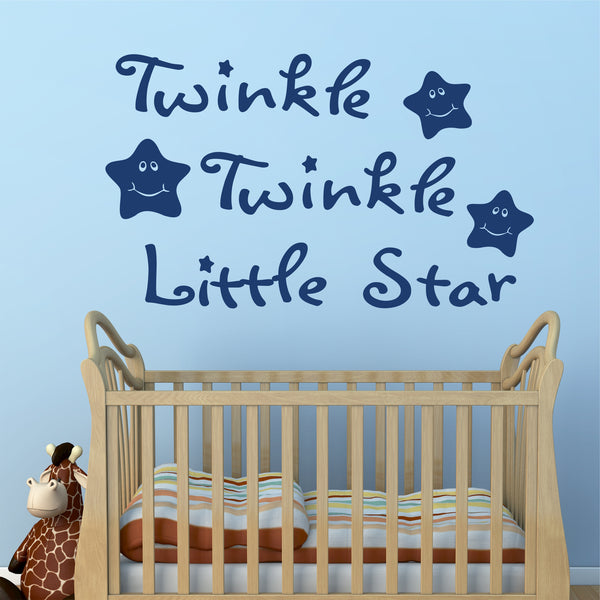 Twinkle Twinkle Little Star | Nursery Decal | Vinyl Wall Lettering