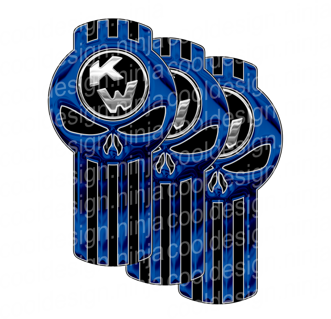 Blue Punisher Kenworth Emblem Skin Kit – Cool Design Ninja