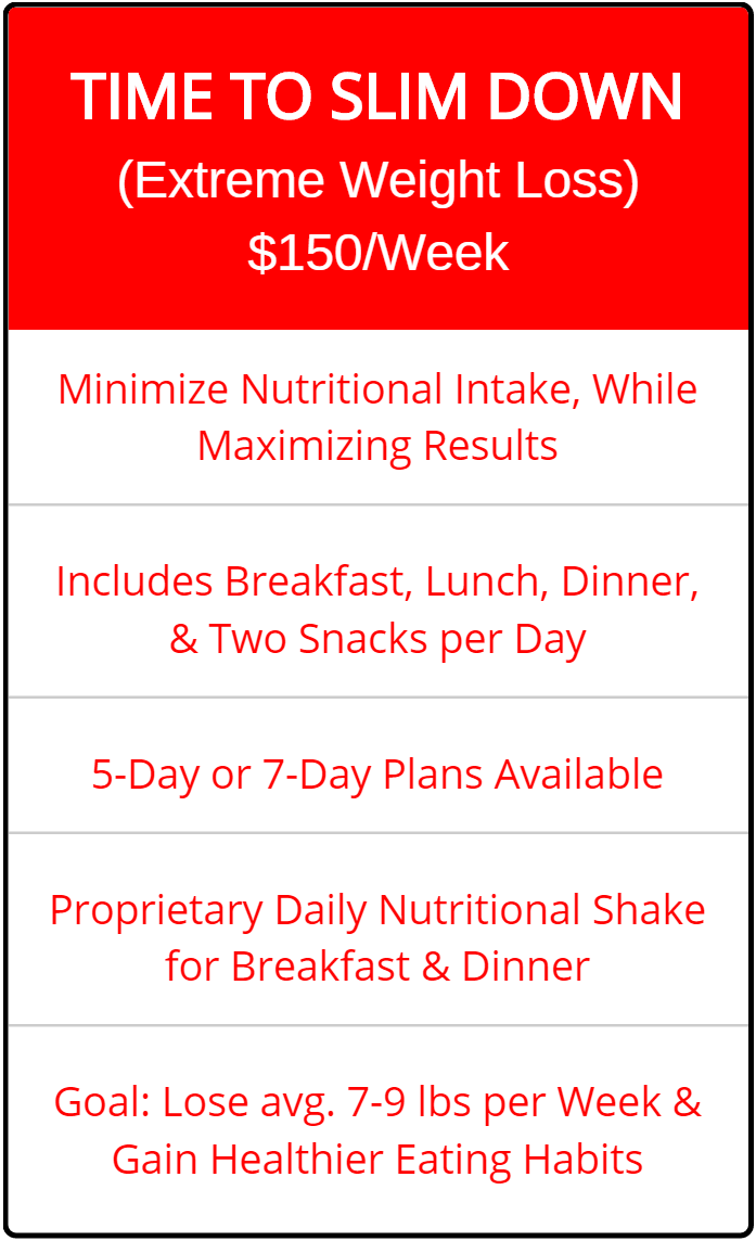 meal plan for extreme weight loss female