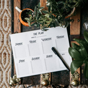 Weekly planner notepad
