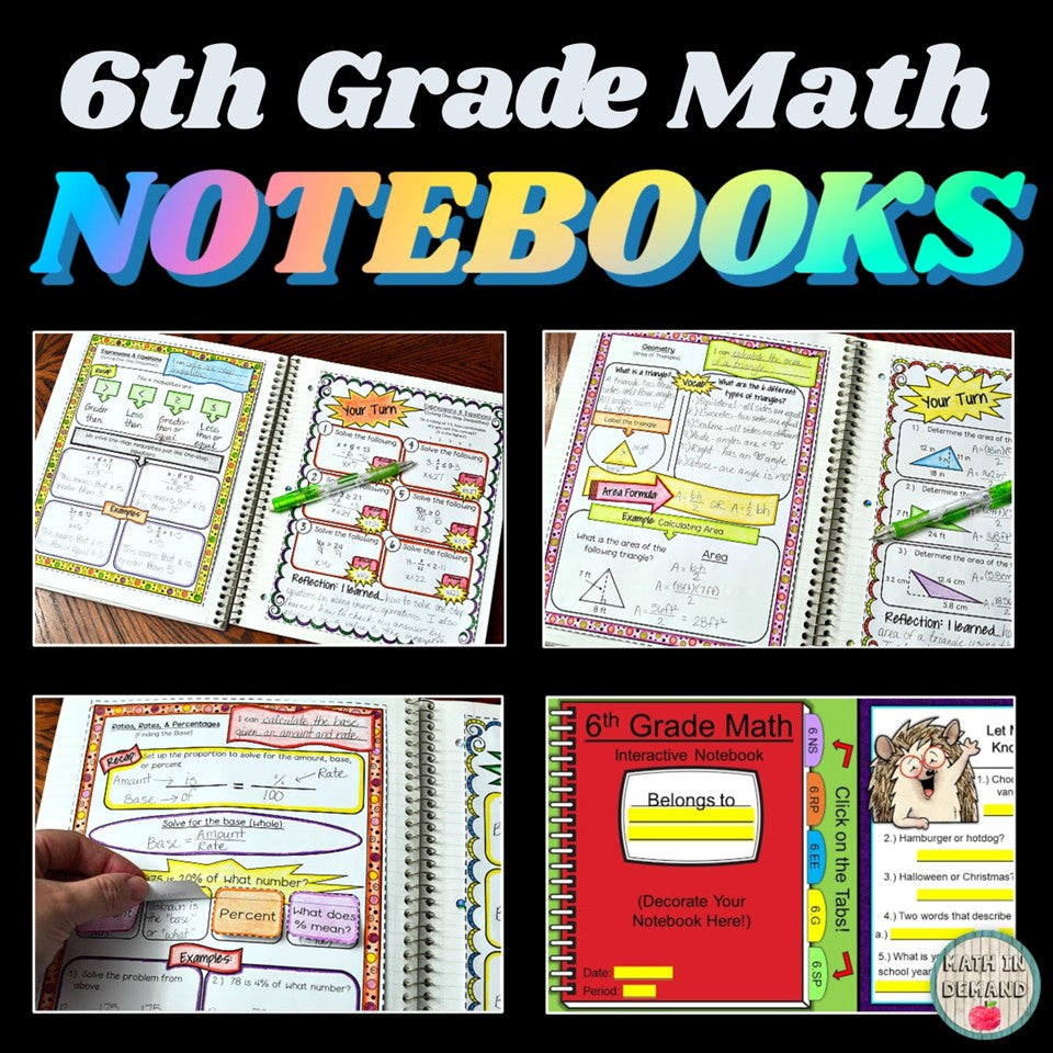 6th Grade Math Curriculum Bundle - Math in Demand