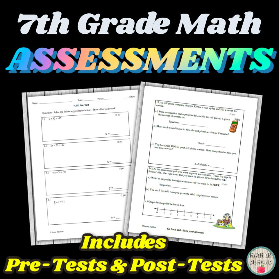 7th Grade Math Curriculum Bundle - Math in Demand