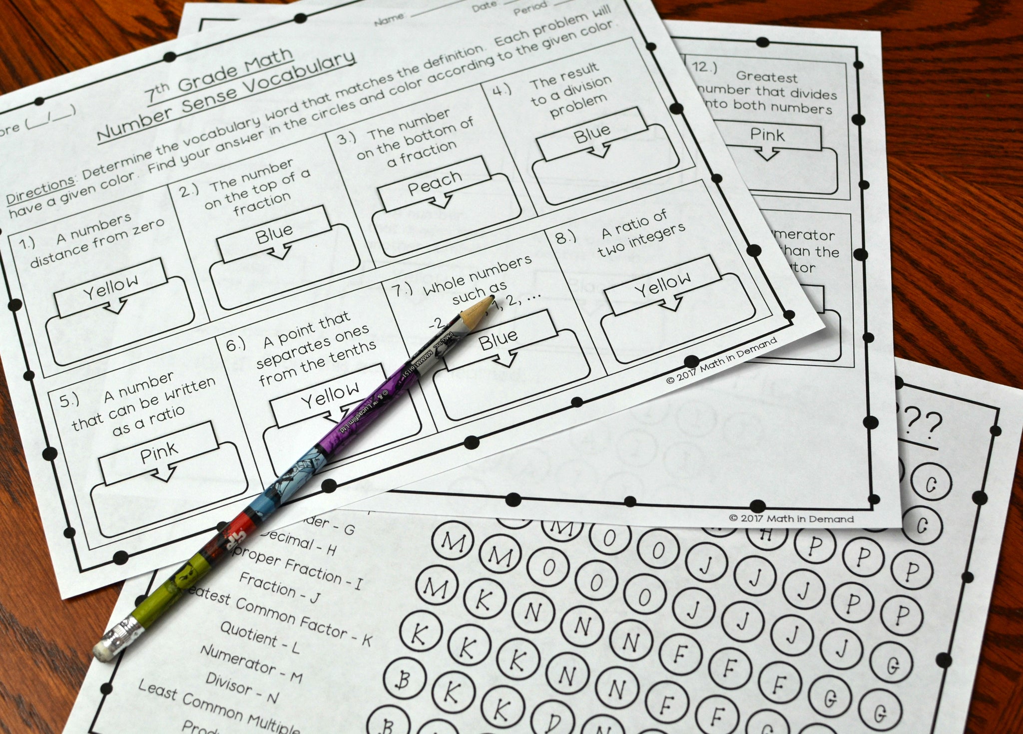 7th Grade Number Sense Worksheets