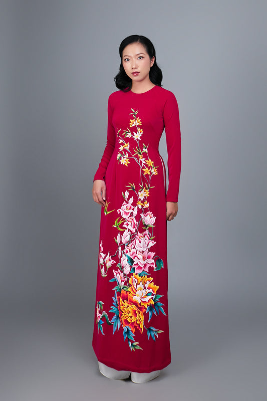 Khám phá vẻ đẹp trang nhã và thanh lịch của áo dài, chiếc váy truyền thống đã trở thành biểu tượng đặc trưng của phụ nữ Việt Nam. Hãy ngắm nhìn và đắm mình trong nét đẹp tinh tế của áo dài.