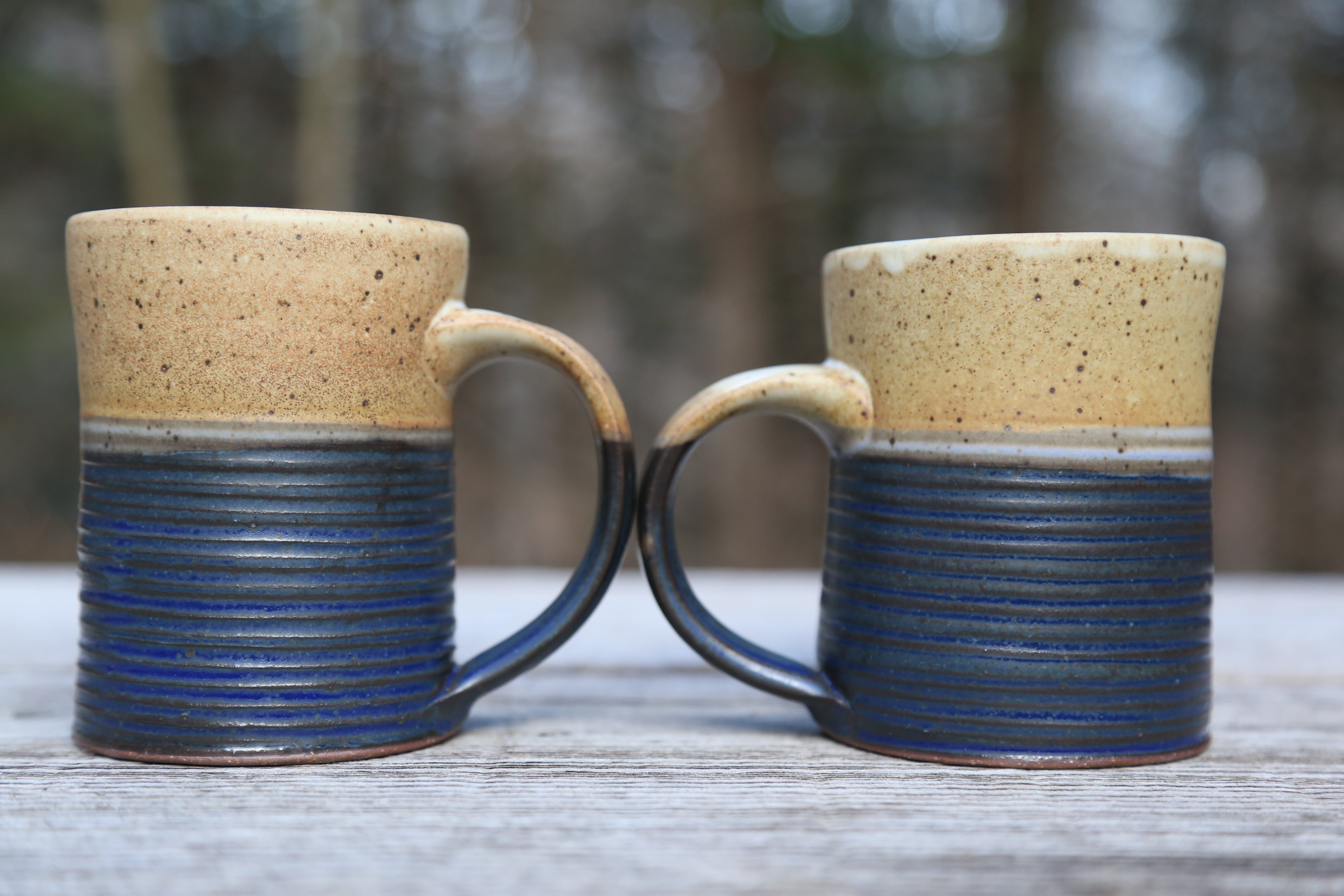 Pair of mugs in earthy glaze