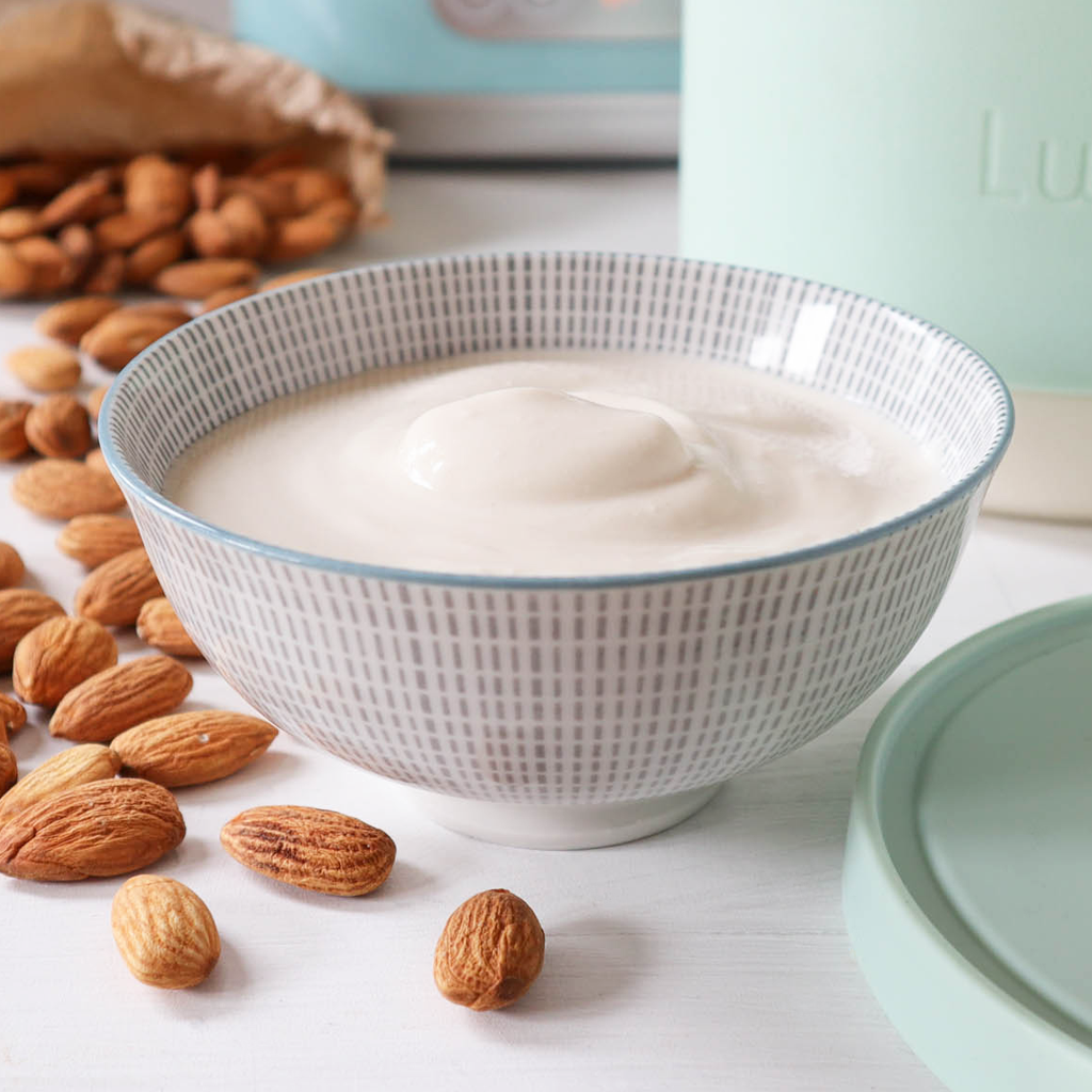 Homemade almond milk yogurt