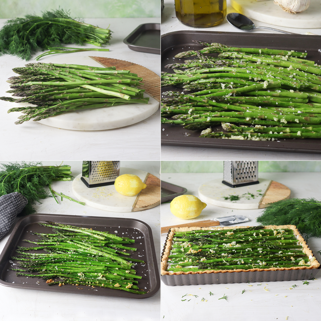 asparagus and dill labneh tart