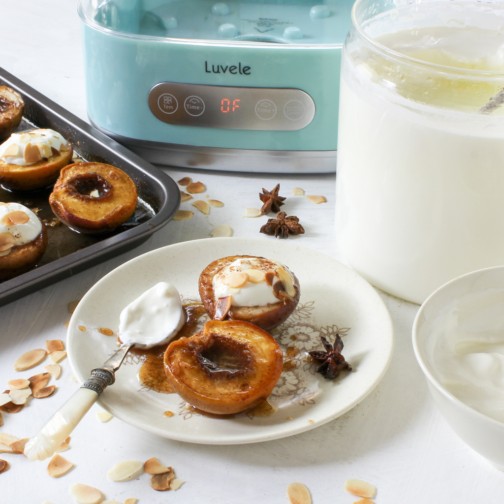 Spiced baked peaches with yogurt (GAPS & SCD) - Luvele US