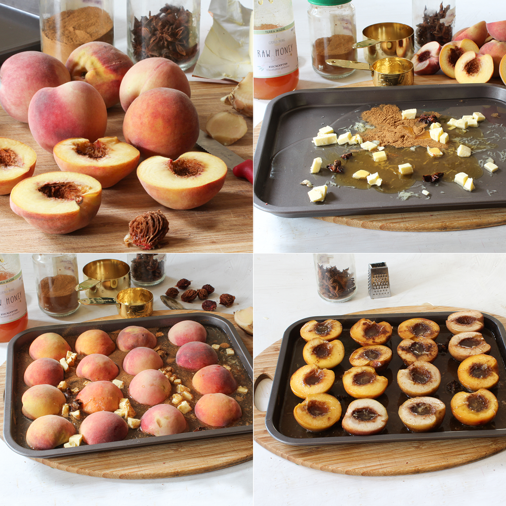spiced baked peaches