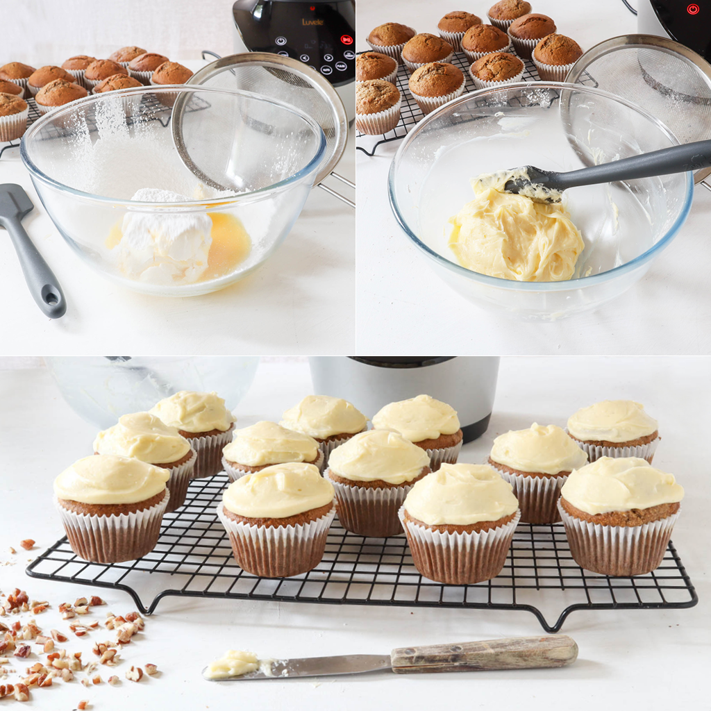 Blender carrot cake cupcakes