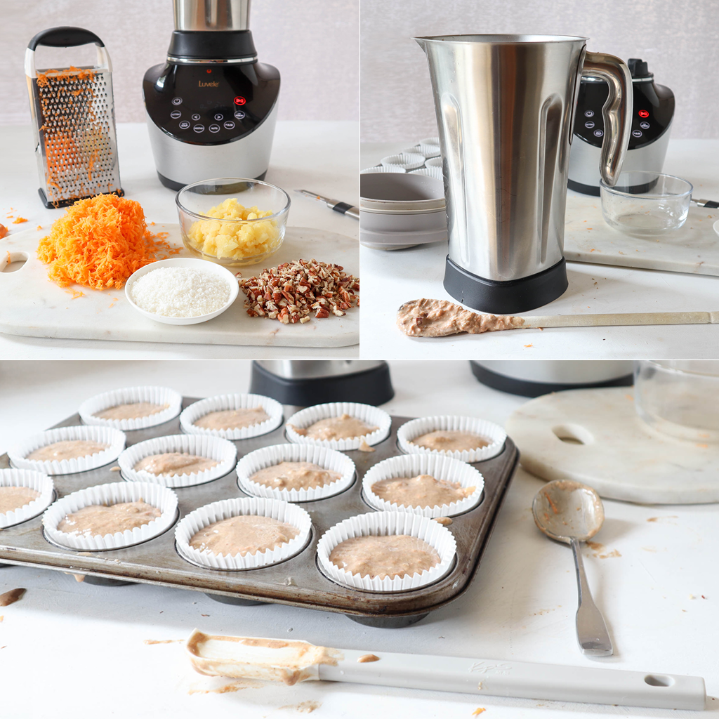 blender carrot cake cupcakes