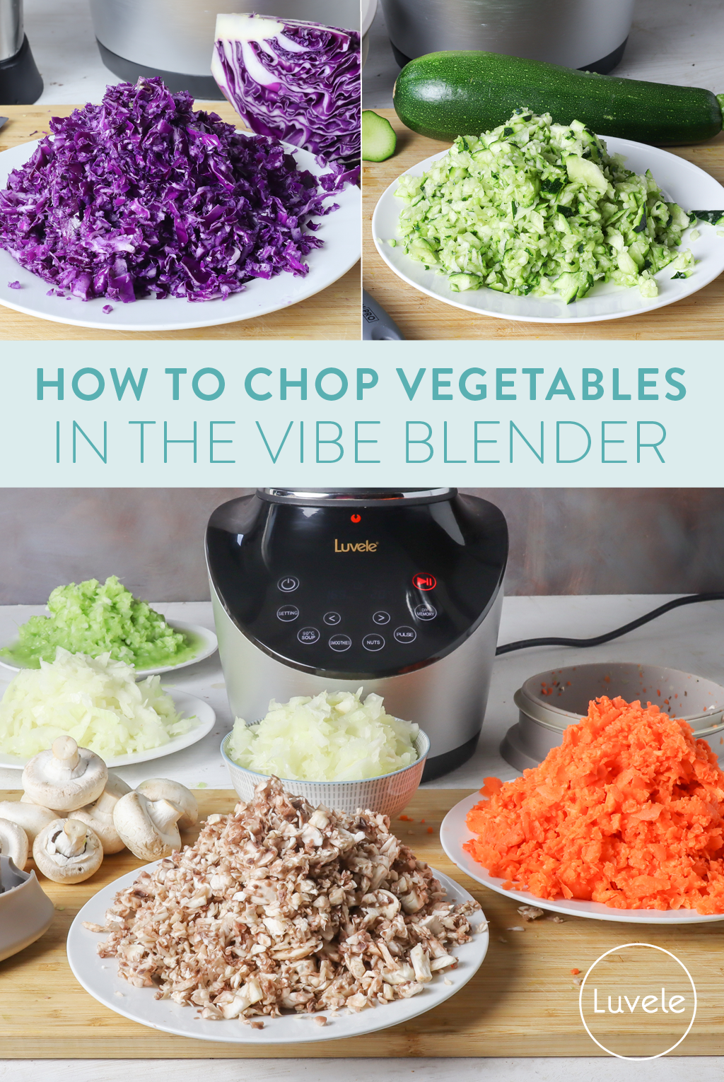 How to chop vegetables in the Vibe Blender