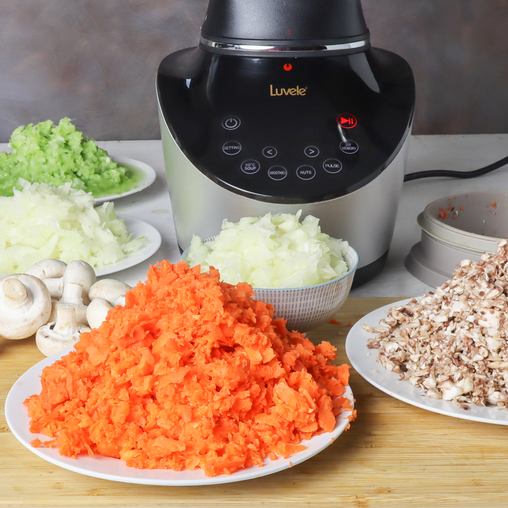 How to chop vegetables in the Vibe blender - Luvele US