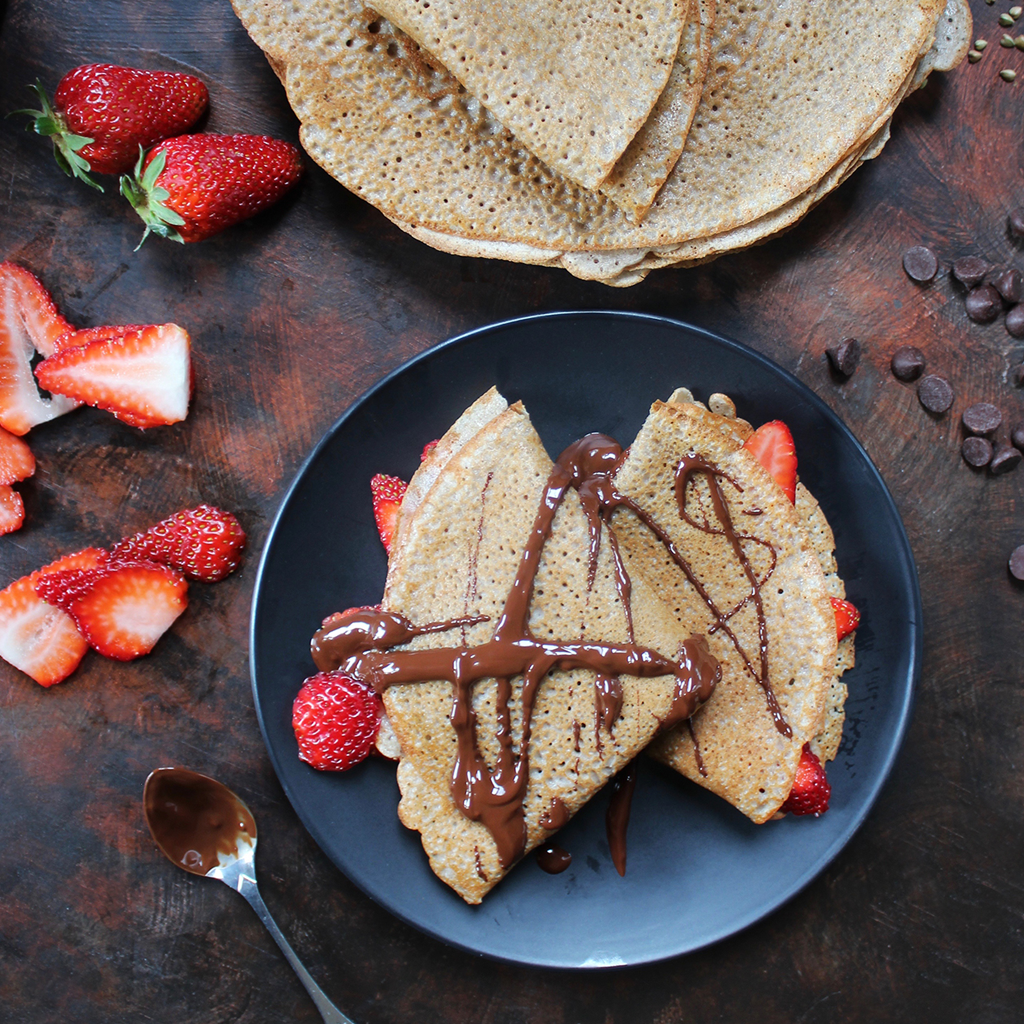 vegan gluten free buckwheat crepes