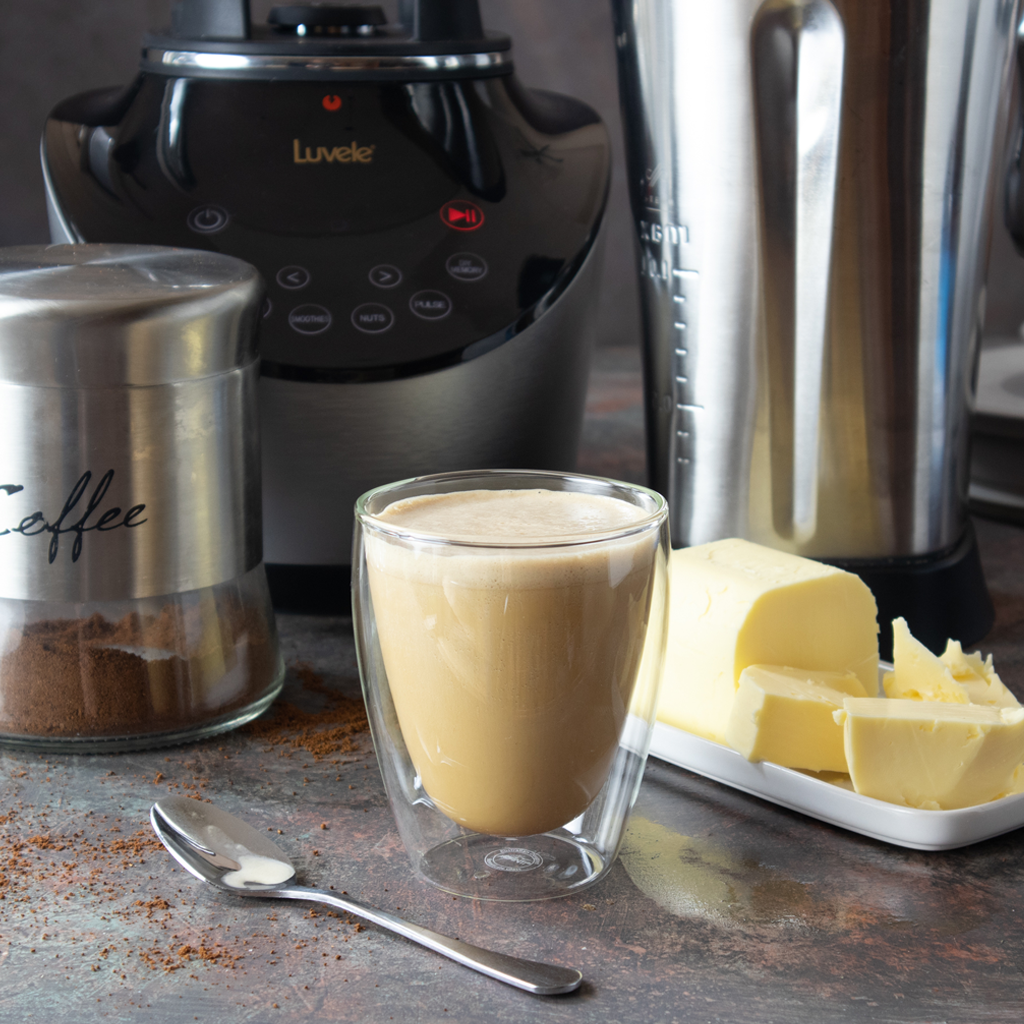 Perfect Bulletproof Coffee with the Vibe Blender stainless-steel jug -  Luvele US