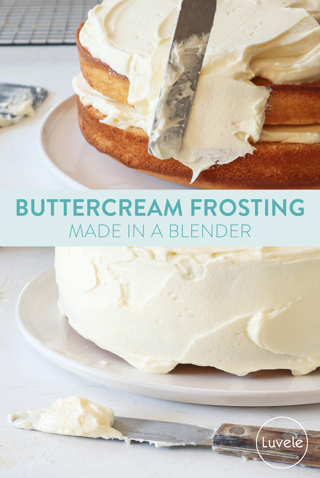 Blender vanilla buttercream frosting