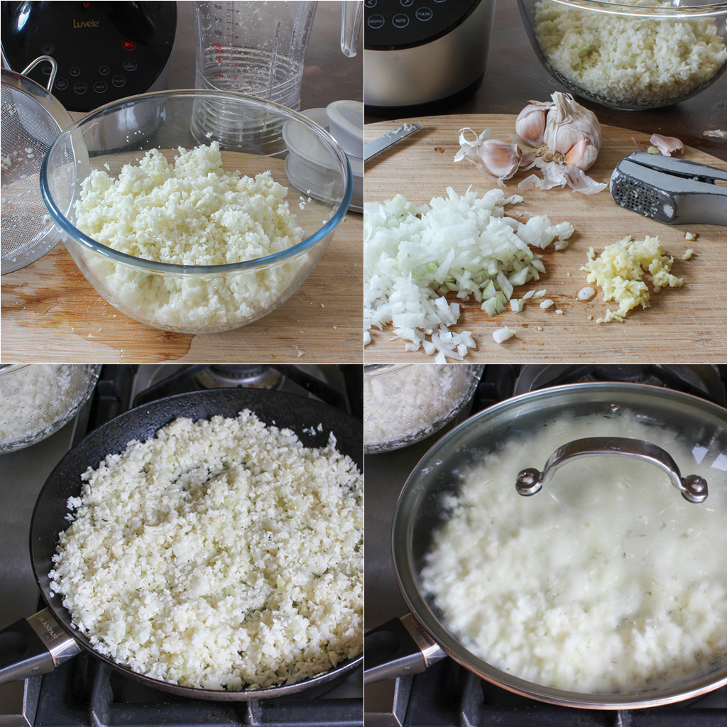 blender cauliflower rice method