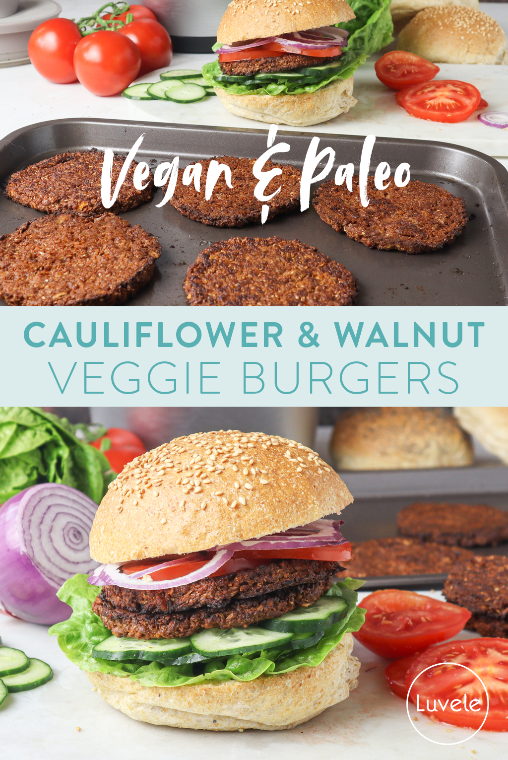 cauliflower and walnut burgers