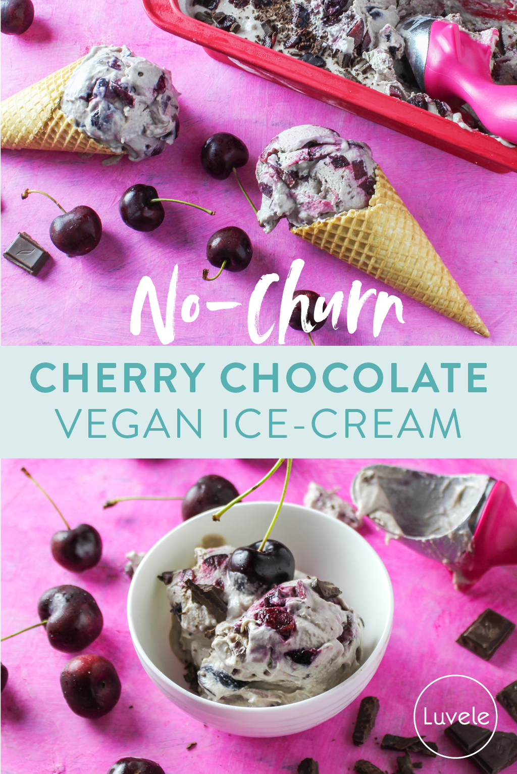 Cherry chocolate ice cream