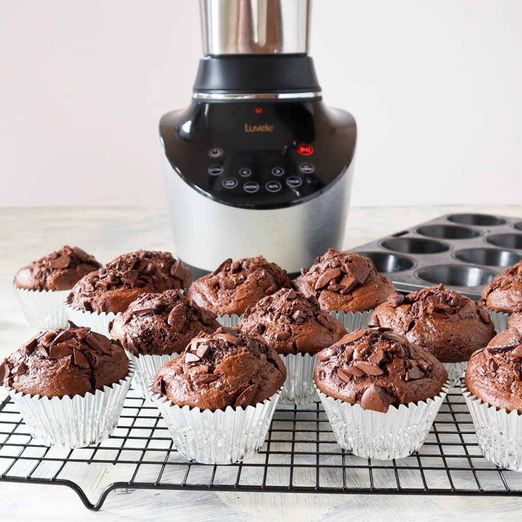 double chocolate blender muffins