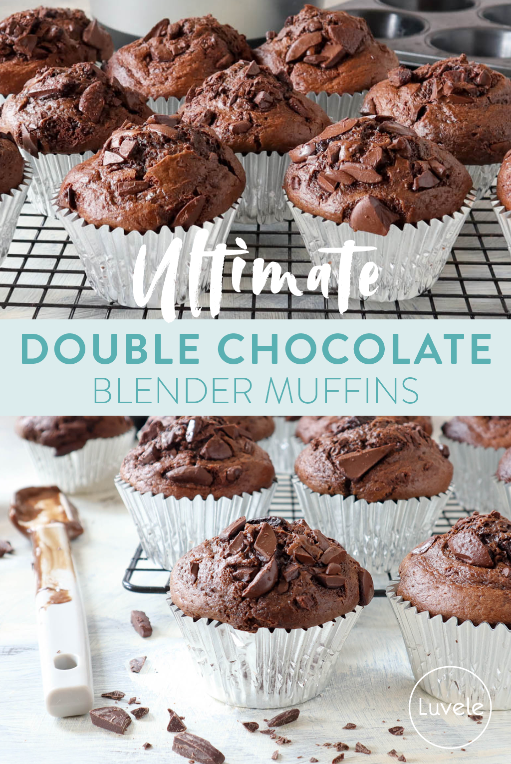 double chocolate blender muffins