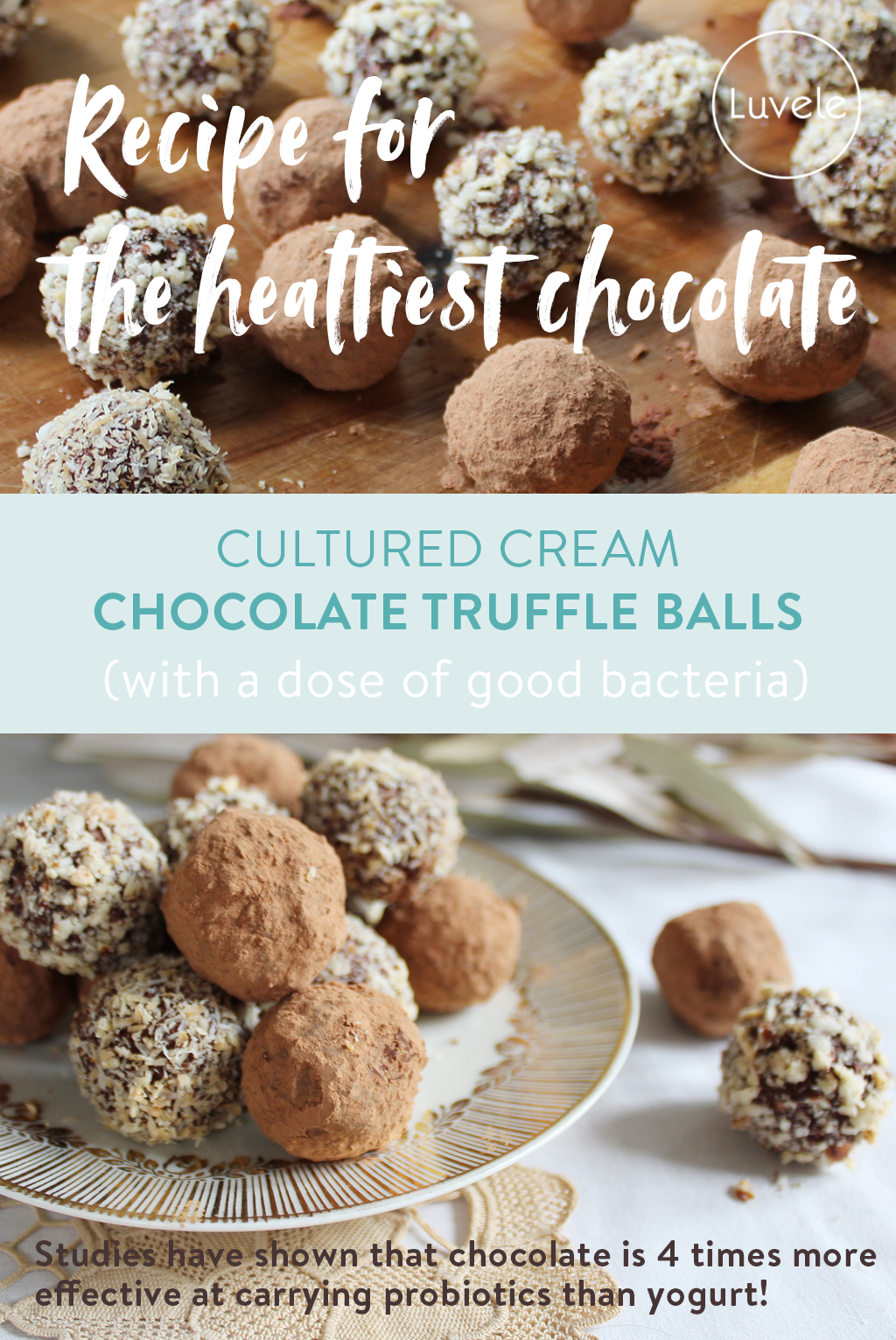 cultured cream chocolate truffle balls
