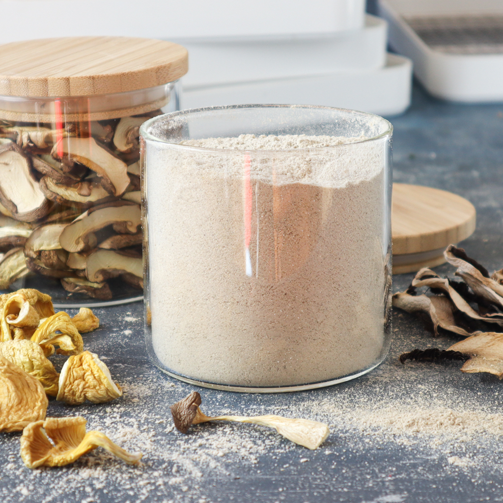 dehydrated mushrooms plus Mushroom stock powder